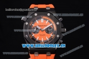 Audemars Piguet Royal Oak Offshore Diver Chronograph Clone AP Calibre 3126 Automatic PVD Case Orange Dial Orange Rubber Strap and Stick Markers (EF)