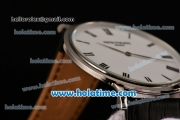 Patek Philippe Calatrava Miyota OS2035 Quartz Steel Case with Roman Numeral Markers and White Dial