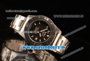 Breitling SuperOcean 44mm 2824 Auto Steel Case with Black Dial and Steel Bracelet Orange Hands - 1:1 Origianl (GF)