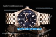 IWC Pilot's Watches Mark XVII Edition "Le Petit Prince" Swiss ETA 2892 Automatic Full Steel with Blue Dial and White Arabic Numeral Markers - 1:1 Original