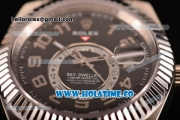 Rolex Sky-Dweller Asia Automatic Steel Case with Black Dial and Arabic Numeral Markers