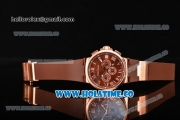 Ulysse Nardin Marine Chrono Asia Automatic Rose Gold Case with Roman Numeral Markers and Brown Dial