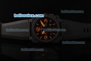 Bell&Ross BR 01-94 Swiss Quartz Movement PVD Case with Black Dial and Orange Markers