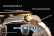 Rolex Datejust 3135 Auto Yellow Gold Case with Black Dial and Two Tone Bracelet - 1:1 Origianl (AAAF)