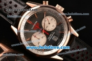 Tag Heuer Carrera Calibre 17 Chrono Miyota OS20 Quartz Rose Gold Case with Grey Dial and Stick Markers