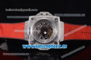 Hublot Masterpiece MP 08 Antikythera Sunmoon Asia 2813 Automatic Steel Case Skeleton Dial Red Leather Strap and White Markers