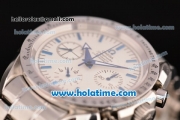 Omega Speedmaster Broad Arrow Chrono Venus 75 Manual Winding Full Steel with White Dial and Blue Stick Markers