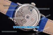 Audemars Piguet Jules Audemars Skeleton Tourbillon Asia ST25 Automatic Steel Case Blue Dial Roman Numeral Markers and Blue Leather Strap