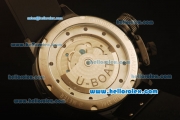 U-Boat Italo Fontana Automatic PVD Case with Black Dial and Black Rubber Strap