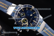 Ulysse Nardin Maxi Marine Diver Miyota OS20 Quartz Steel Case with Blue Dial and Blue Rubber Strap Yellow Stick Markers