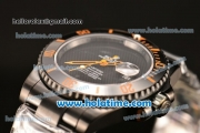 Rolex Submariner Bamford Asia 2813 Automatic Full PVD with Black Micro Checkered Dial - Orange Spirit