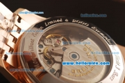 Breitling Montbrillant Swiss Valjoux 7750 Automatic Full Rose Gold with White Dial and Stick Markers