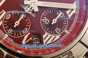 Breitling Chronomat B01 Chronograph Swiss Valjoux 7750 Automatic Movement Steel Case with Red Dial and Black Rubber Strap