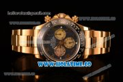 Rolex Daytona Chrono Swiss Valjoux 7750 Automatic Yellow Gold Case/Bracelet with Ceramic Bezel Black MOP Dial and Roman Numeral Markers (BP)