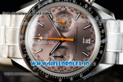 Omega Speedmaster Racing Master Clone Omega 9900 Automatic Steel Case/Bracelet Brown Dial With Stick Markers(JH)