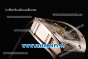 Richard Mille RM 018 Tourbillon Hommage a Boucheron Miyota 9015 Automatic Steel Case with Skeleton Dial and Black Rubber Strap Dot Markers