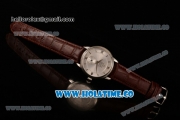 Omega De Ville Co-Axial Asia Automatic Steel Case with Stick/Roman Numeral Markers and Brown Leather Strap