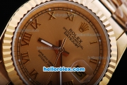 Rolex Datejust Oyster Perpetual Chronometer Automatic with Brown Dial and Roman Marking