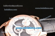 Vacheron Constantin Malte Asia ST25 Automatic Rose Gold Case with White/Black Dial and Black Leather Strap