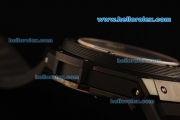 Hublot King Power Chronograph Swiss Valjoux 7750 Automatic Movement PVD Case with Black Bezel and Black Rubber Strap