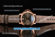 Panerai Luminor Marina 1950 3 Days Automatic Composite Asia Automatic Rose Gold Case Black Dial With Stick/Arabic Numeral Markers Brown Leather Strap