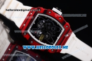 Richard Mille RM 35-01 RAFA Miyota 9015 Automatic PVD Case with Skeleton Dial and White Rubber Strap Dot Markers