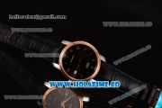 Mido Dorada Miyota Quartz Steel Case with Rose Gold Bezel and Black Dial