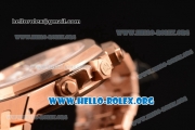 Audemars Piguet Royal Oak Chronograph Miyota OS20 Quartz Rose Gold Case with White Dial and Rose Gold Bracelet