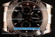 Rolex Daytona Chronograph 7750 Auto Steel Case with Black Dial and Black Rubber Strap - 1:1 Origianl