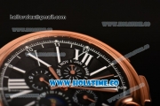 Cartier Ballon Bleu De 44MM Asia Automatic Rose Gold Case with Black Dial and White Roman Numeral Markers