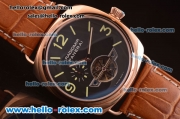 Panerai Radiomir Tourbillon Automatic Rose Gold Case with Black Dial and Brown Leather Strap