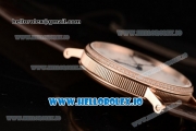 Breguet Classique Japanese Miyota 9015 Automatic Movement Rose Gold White Dial and Arabic Numeral Markers Leather Strap (FF)