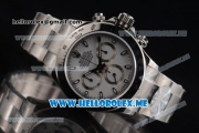 Rolex Daytona Swiss Valjoux 7750 Automatic Stainless Steel Case/Bracelet with Stick Markers and White Dial