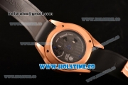 Tag Heuer Mikrogirder 2000 Chrono Miyota Quartz Rose Gold Case with Black Dial and Rubber Strap - Orange Second Hand