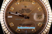 Rolex Day-Date Swiss ETA 2836 Movement with Gold Dial