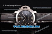 Panerai PAM 535 Luminor 1950 3 Days GMT Asia Automatic Steel Case with Black Dial and Black Leather Sttap - Stick/Arabic Numeral Markers
