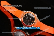 Omega Planet Ocean Clone 8500 Automatic Steel Case with Black Dial Orange Bezel and White Stick Markers (EF)