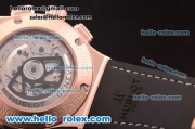 Hublot Classic Fusion Chronograph Swiss Valjoux 7750 Automatic Rose Gold Case with Black Dial and Black Rubber Strap