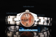 Rolex Datejust Oyster Perpetual Automatic Movement Full Steel with Flower Pattern Dial-Lady Size