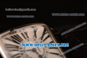 Franck Muller Master Square Miyota OS20 Quartz Steel Case with White Dial and Black Leather Strap (GF)