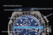 Audemars Piguet Royal Oak Offshore Juan Pablo Montoya Chrono Swiss Valjoux 7750 Automatic Steel Case with Blue Dial Stick Markers and Blue Leather Strap (J12)