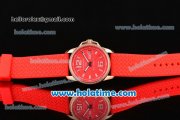 Chopard Mille Miglia Gran Turismo XL Miyota OS2035 Quartz Rose Gold Case with Diamond Bezel and Red Rubber Bracelet Chopard Mille Miglia Gran Turismo XL Miyota OS2035 Quartz Rose Gold Case with Diamond Bezel and Red Rubber Bracelet