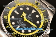 Rolex Sea-Dweller Deepsea Asia 2813 Automatic Steel Case/Strap with Black Dial and Yellow Diver Index