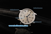 IWC Portuguese Chronograph Quartz Movement Steel Case with White Dial and Blue Hands