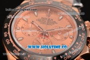 Rolex Daytona Chrono Swiss Valjoux 7750 Automatic Rose Gold Case with Ceramic Bezel Rose Gold Dial and Stick Markers (BP)