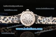 Hublot Big Bang Snow Leopard Chrono Miyota OS20 Quartz PVD Case with Leopard Leather Bracelet and Steel Bezel