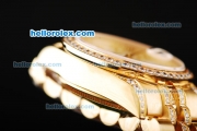 Rolex Datejust Automatic Movement Gold Case and Bracelet with Diamond Bezel