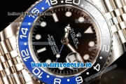 Rolex GTM-Master II 2836 Automatic Steel Case with Black Dial Dots Markers and Steel Bracelet