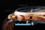 Bell & Ross Automatic Movement Rose Gold Case with Black Dial