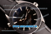 Omega Seamaster Planet Ocean Asia 2813 Automatic Steel Case with Stick Markers and Black Rubber Strap -7750 Coating (EF)